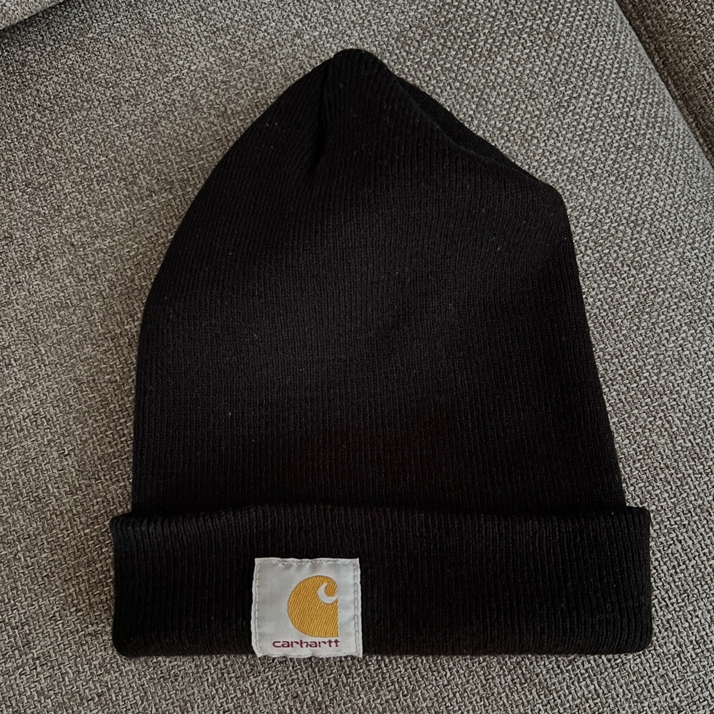Solid Black Carhartt Beanie